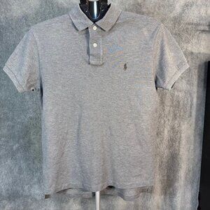 Polo Ralph Lauren Custom Fit Stretch Mesh Polo Size Medium Gray